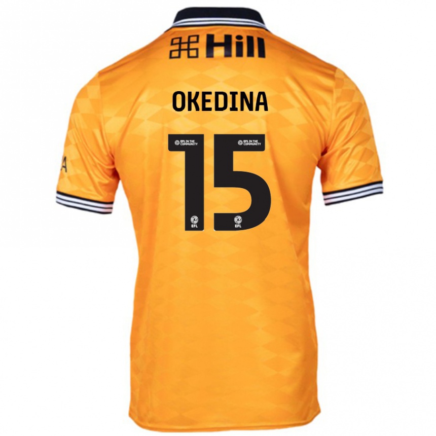 Niño Fútbol Camiseta Jubril Okedina #15 Naranja 1ª Equipación 2024/25