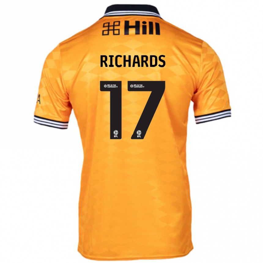 Niño Fútbol Camiseta Taylor Richards #17 Naranja 1ª Equipación 2024/25