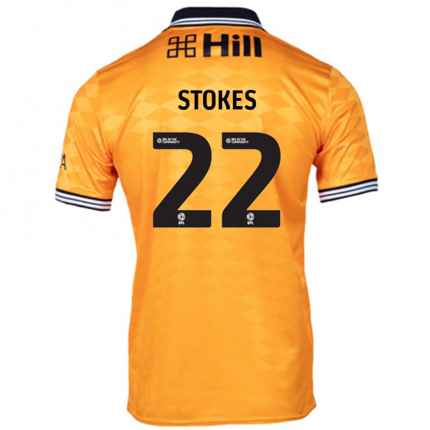 Niño Fútbol Camiseta Josh Stokes #22 Naranja 1ª Equipación 2024/25