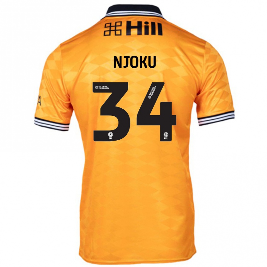 Niño Fútbol Camiseta Brandon Njoku #34 Naranja 1ª Equipación 2024/25