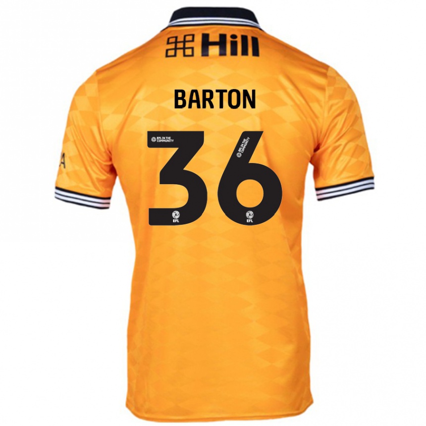 Niño Fútbol Camiseta Dan Barton #36 Naranja 1ª Equipación 2024/25