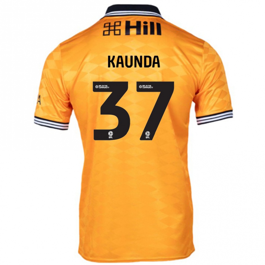 Niño Fútbol Camiseta Amaru Kaunda #37 Naranja 1ª Equipación 2024/25