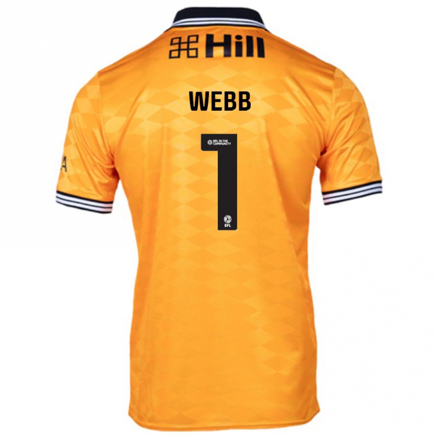 Niño Fútbol Camiseta Lauren Webb #1 Naranja 1ª Equipación 2024/25