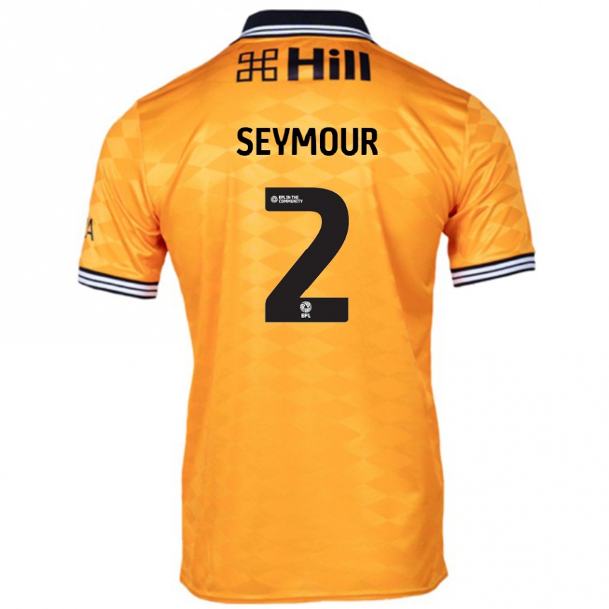 Niño Fútbol Camiseta Mayzee Seymour #2 Naranja 1ª Equipación 2024/25