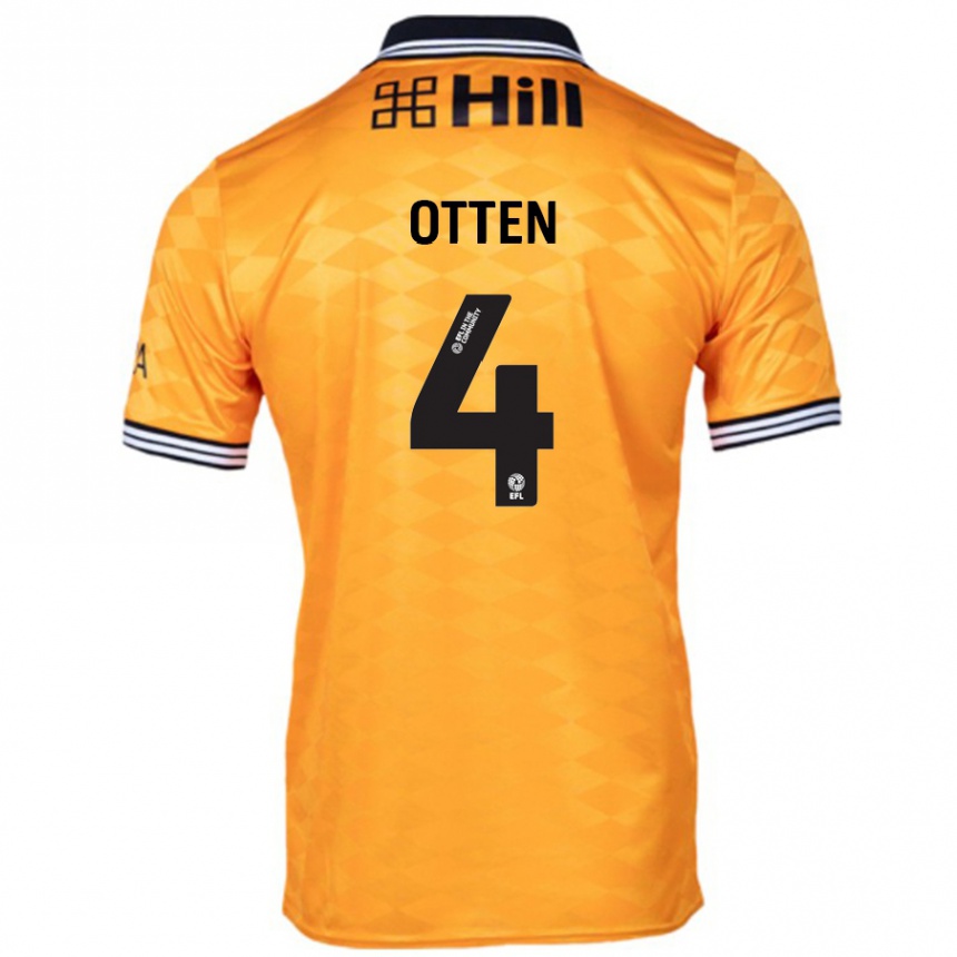 Niño Fútbol Camiseta Gisela Otten #4 Naranja 1ª Equipación 2024/25