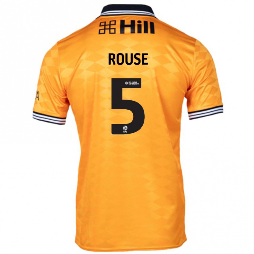 Niño Fútbol Camiseta Lauren Rouse #5 Naranja 1ª Equipación 2024/25