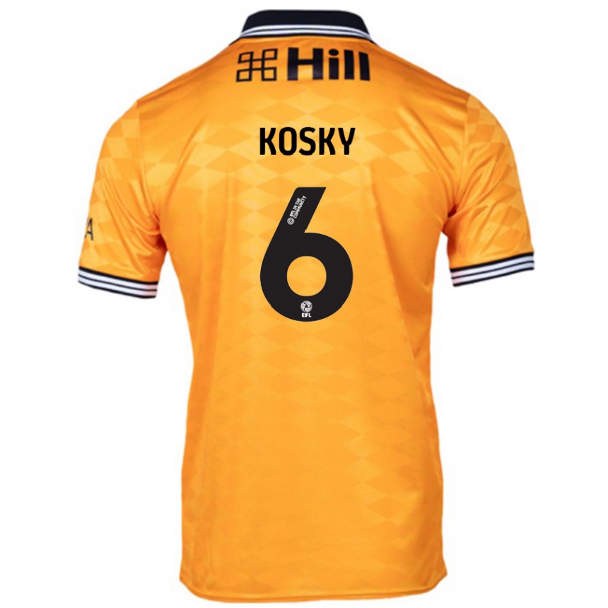 Niño Fútbol Camiseta Rachel Kosky #6 Naranja 1ª Equipación 2024/25