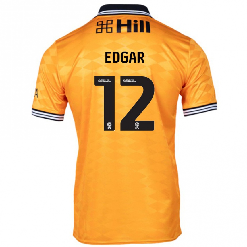 Niño Fútbol Camiseta Sammy Edgar #12 Naranja 1ª Equipación 2024/25