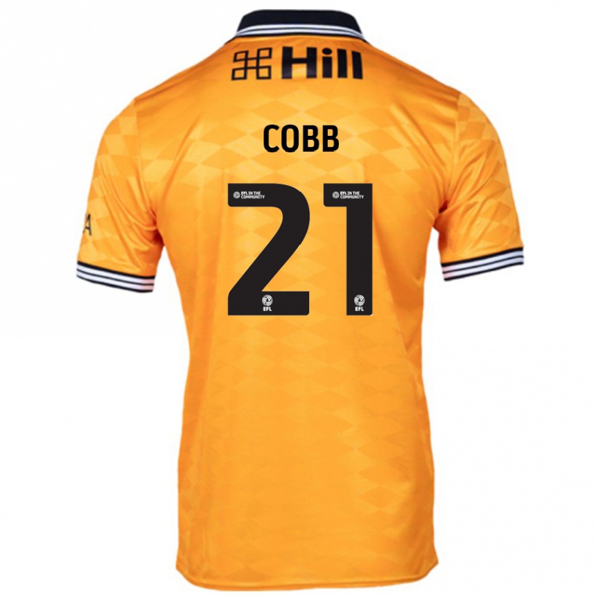 Niño Fútbol Camiseta Serena Cobb #21 Naranja 1ª Equipación 2024/25