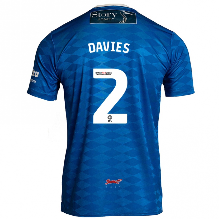 Niño Fútbol Camiseta Archie Davies #2 Azul 1ª Equipación 2024/25