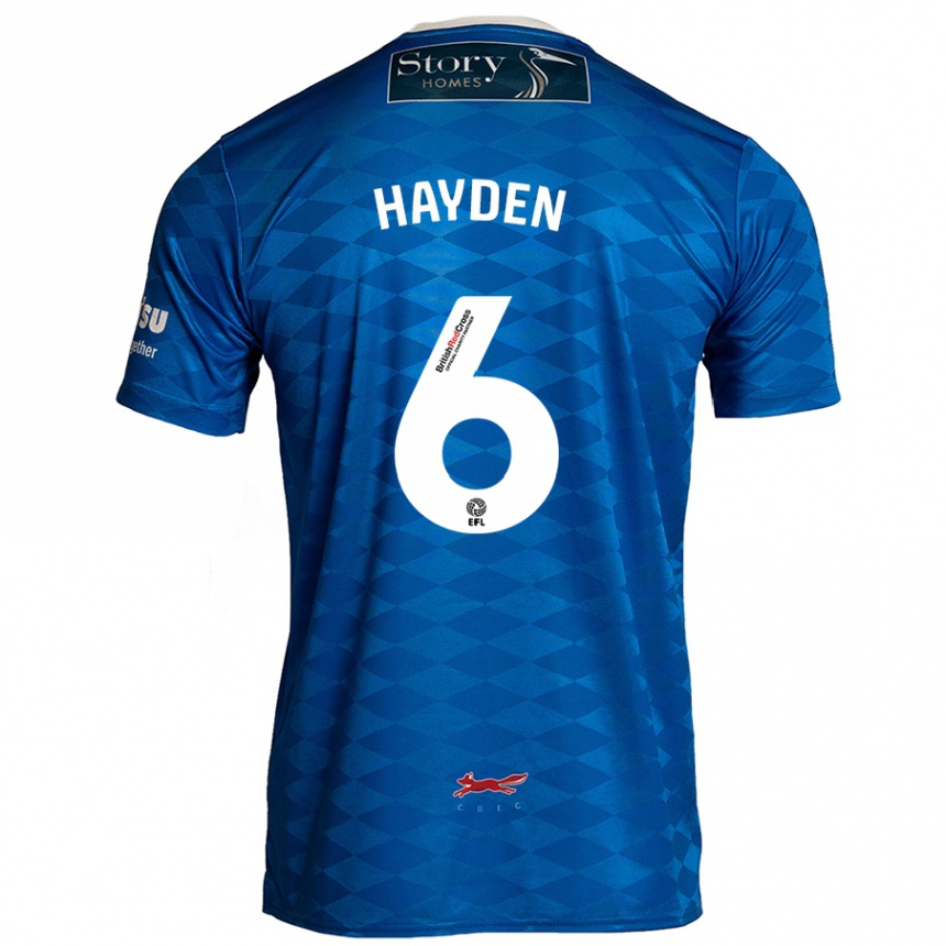 Niño Fútbol Camiseta Aaron Hayden #6 Azul 1ª Equipación 2024/25