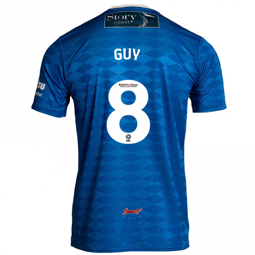 Niño Fútbol Camiseta Callum Guy #8 Azul 1ª Equipación 2024/25