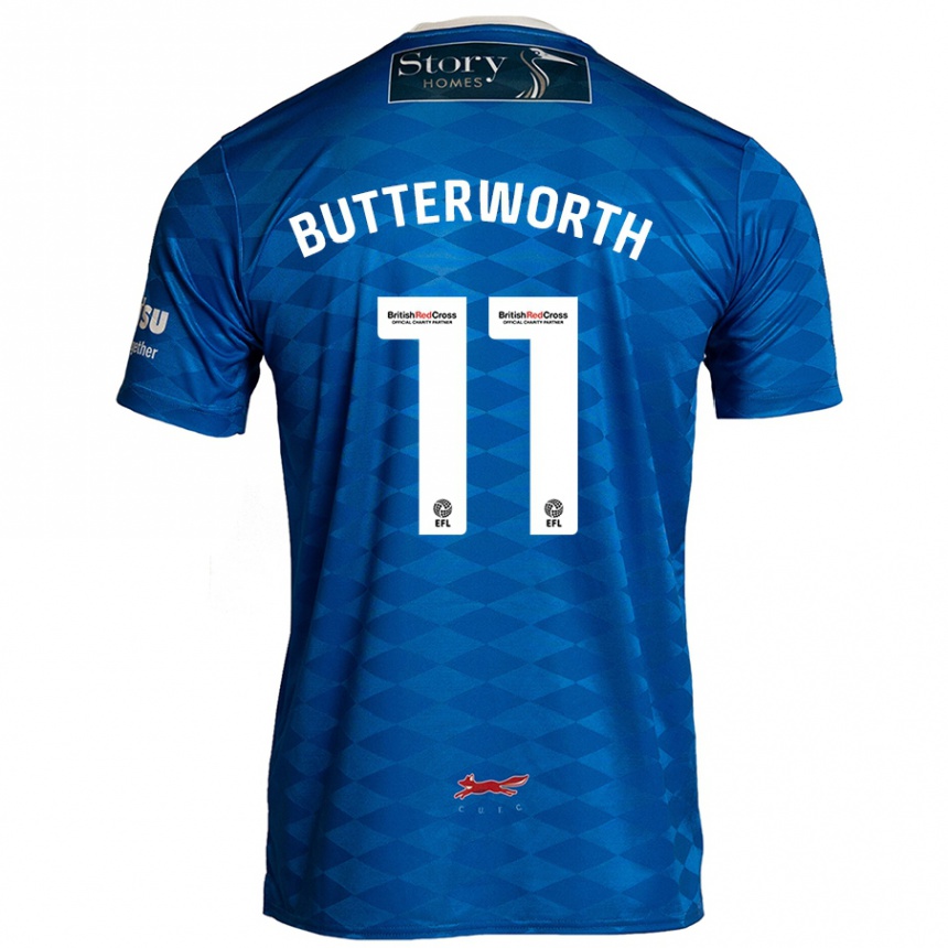 Niño Fútbol Camiseta Daniel Butterworth #11 Azul 1ª Equipación 2024/25