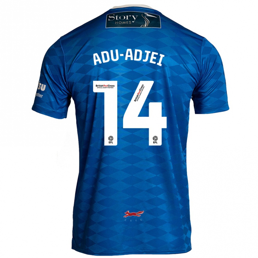 Niño Fútbol Camiseta Daniel Adu-Adjei #14 Azul 1ª Equipación 2024/25