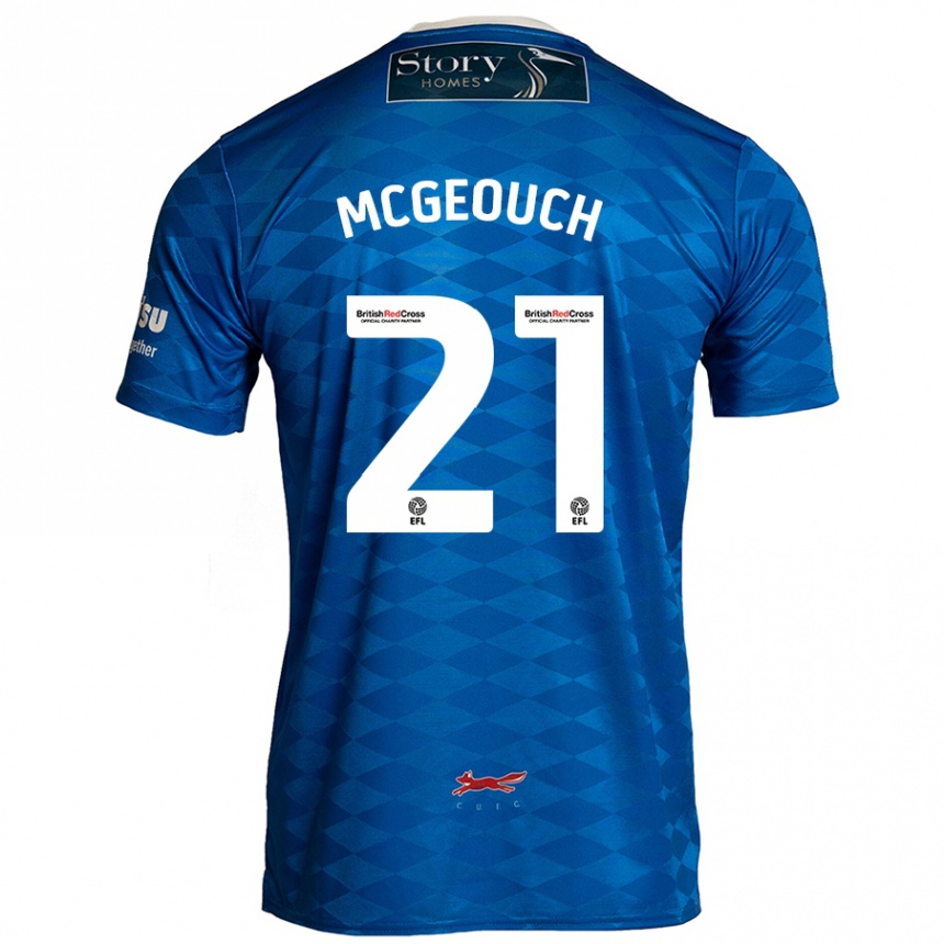 Niño Fútbol Camiseta Dylan Mcgeouch #21 Azul 1ª Equipación 2024/25