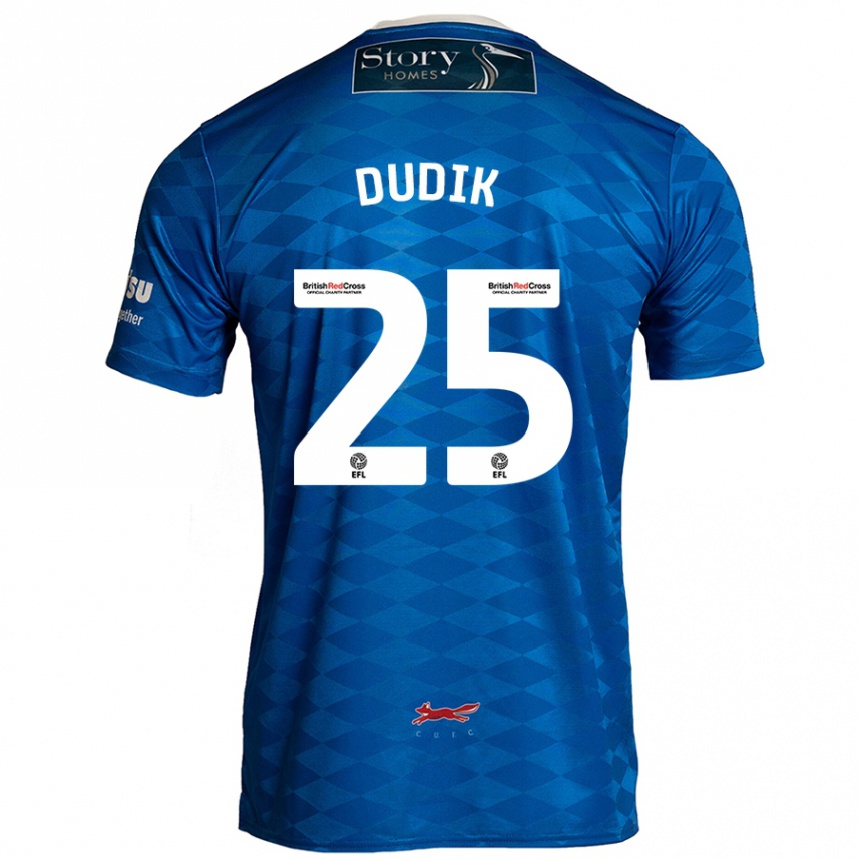 Niño Fútbol Camiseta Anton Dudik #25 Azul 1ª Equipación 2024/25