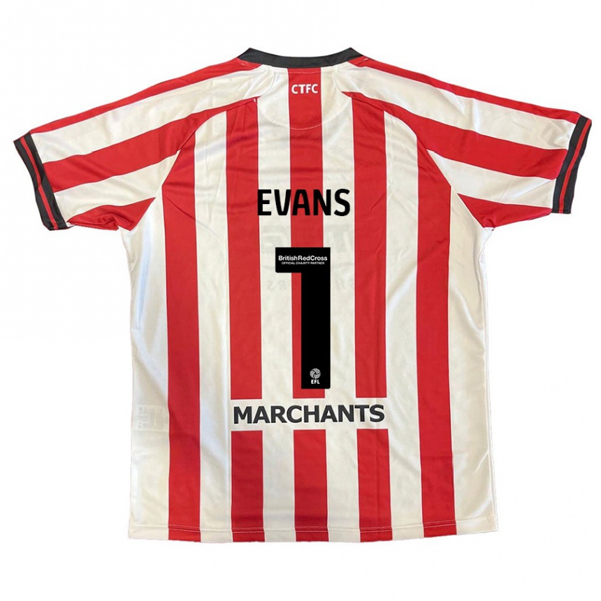 Niño Fútbol Camiseta Owen Evans #1 Rojo Blanco 1ª Equipación 2024/25