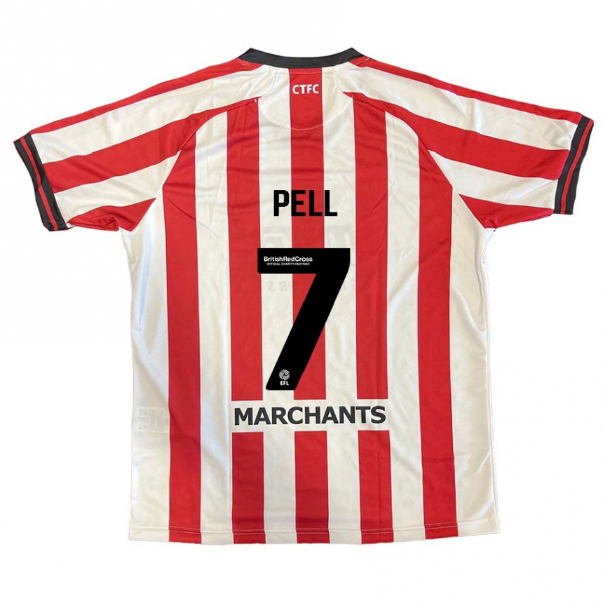 Niño Fútbol Camiseta Harry Pell #7 Rojo Blanco 1ª Equipación 2024/25