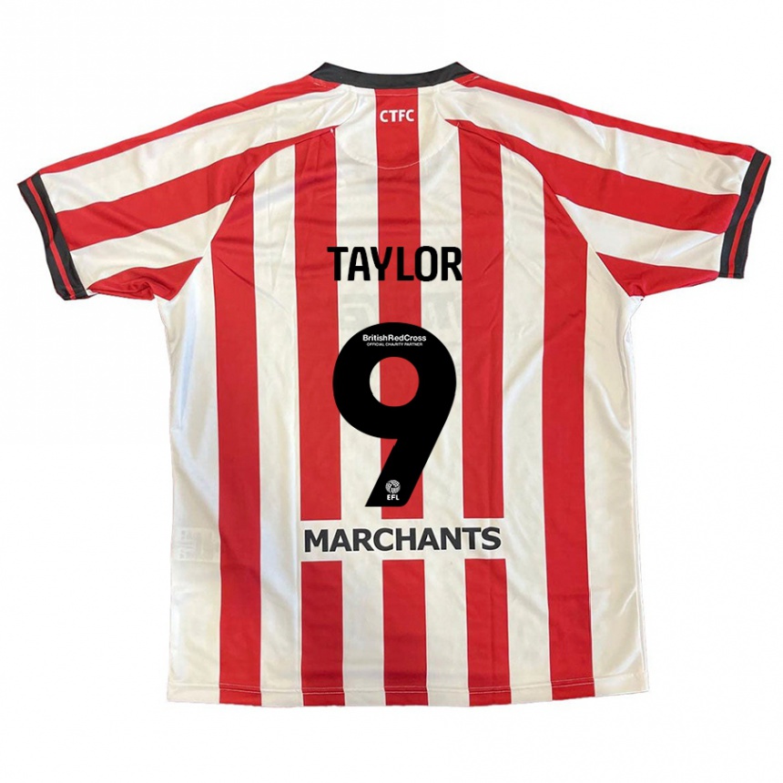 Niño Fútbol Camiseta Matty Taylor #9 Rojo Blanco 1ª Equipación 2024/25