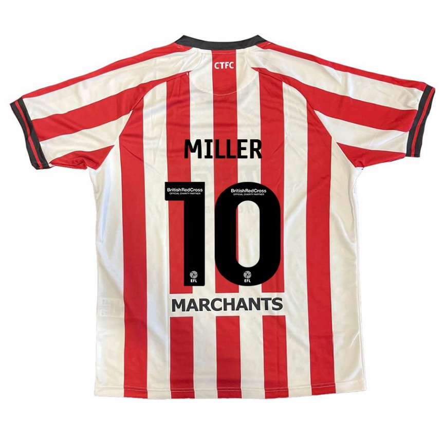 Niño Fútbol Camiseta George Miller #10 Rojo Blanco 1ª Equipación 2024/25