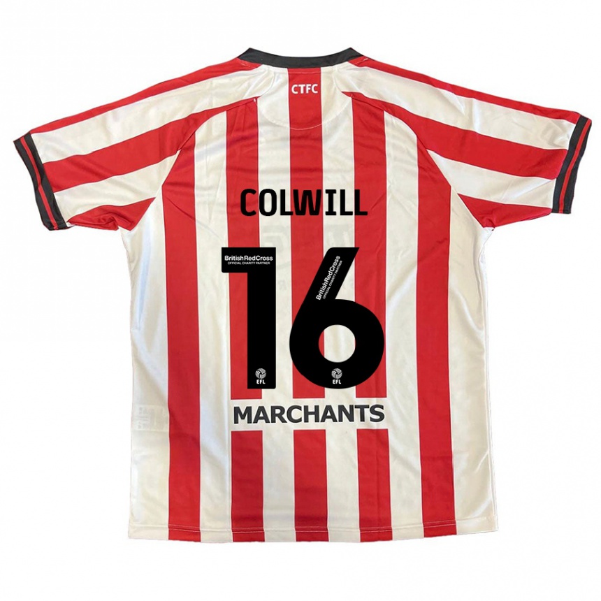 Niño Fútbol Camiseta Joel Colwill #16 Rojo Blanco 1ª Equipación 2024/25