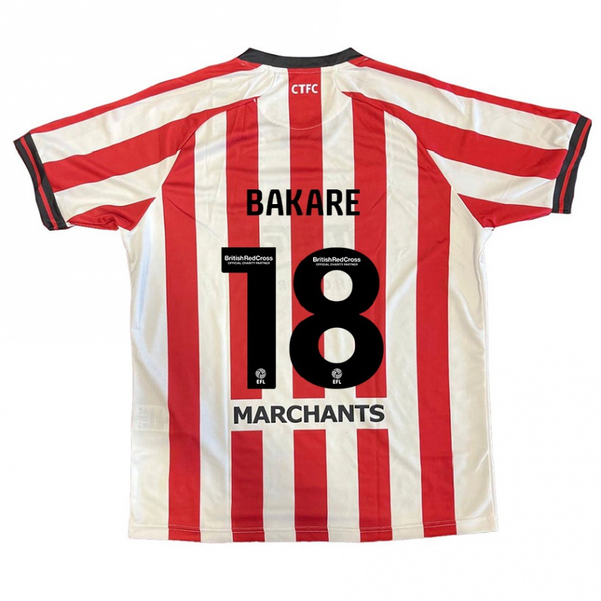 Niño Fútbol Camiseta Ibrahim Bakare #18 Rojo Blanco 1ª Equipación 2024/25