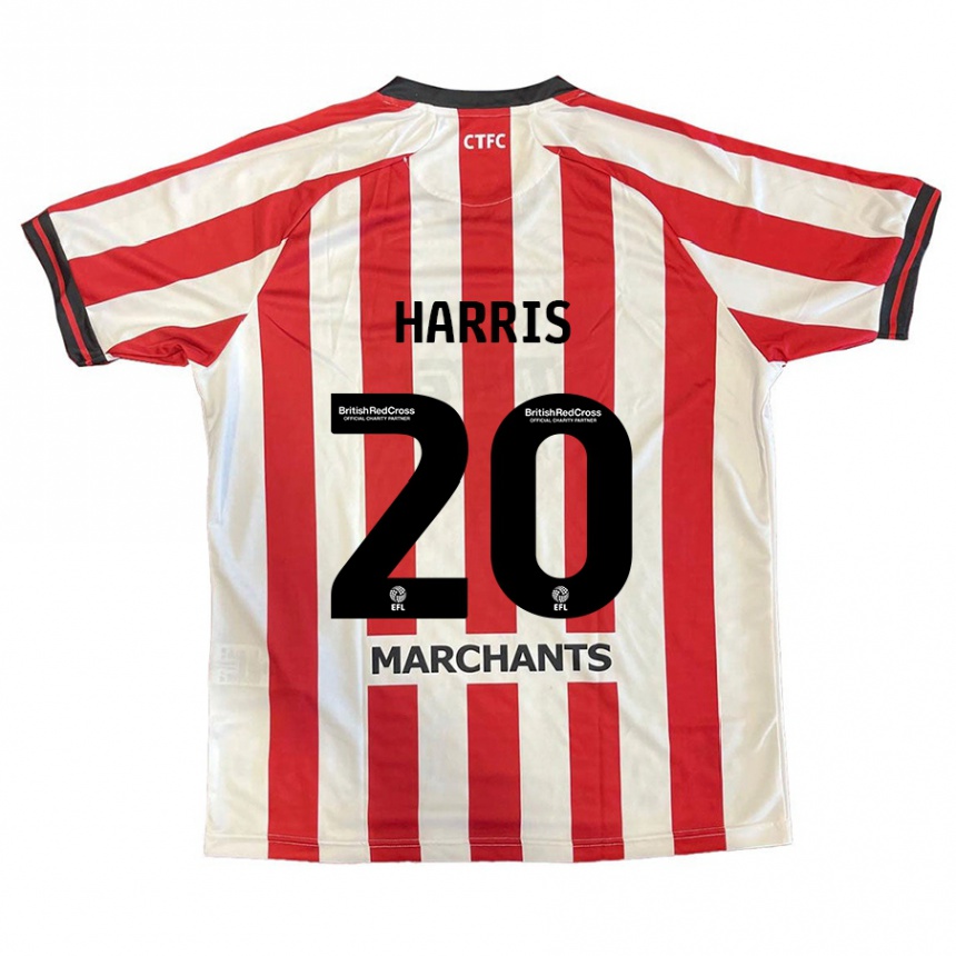 Niño Fútbol Camiseta Max Harris #20 Rojo Blanco 1ª Equipación 2024/25