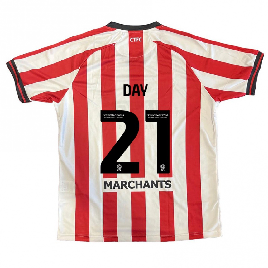 Niño Fútbol Camiseta Joe Day #21 Rojo Blanco 1ª Equipación 2024/25