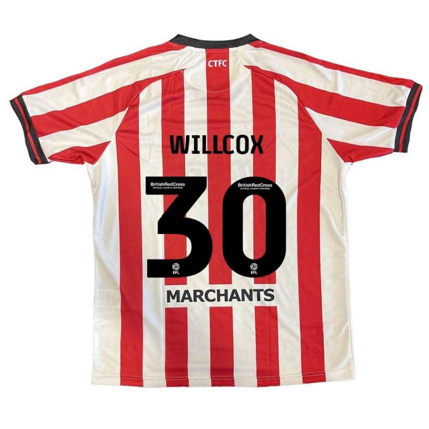 Niño Fútbol Camiseta Freddy Willcox #30 Rojo Blanco 1ª Equipación 2024/25