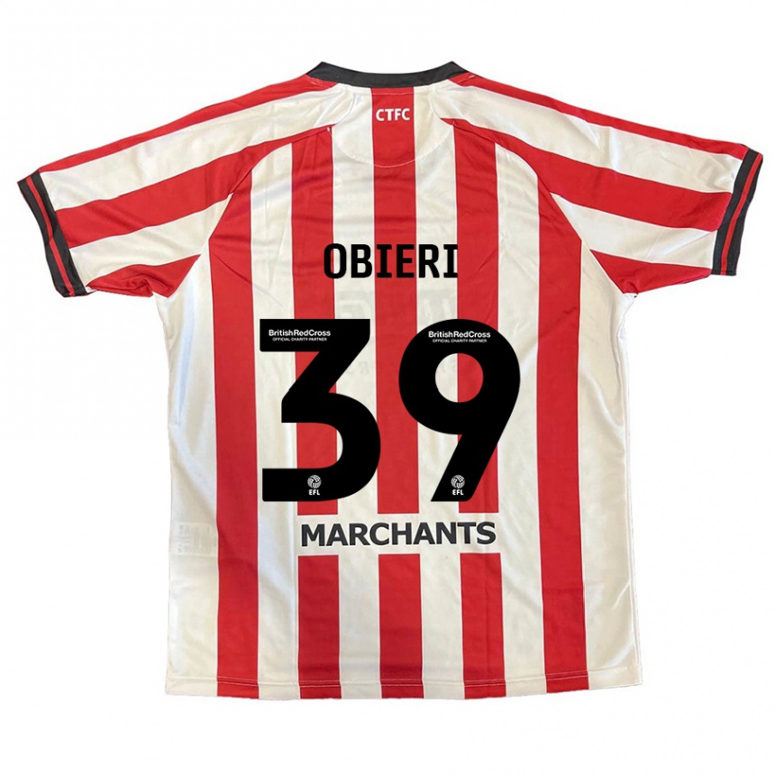 Niño Fútbol Camiseta Sopuruchukwu Obieri #39 Rojo Blanco 1ª Equipación 2024/25