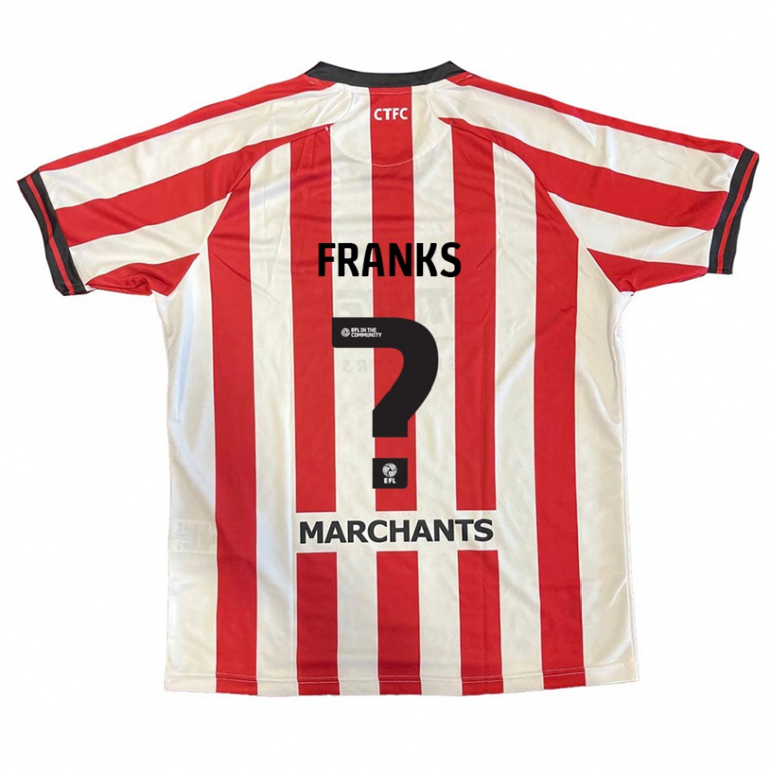 Niño Fútbol Camiseta Jude Franks #0 Rojo Blanco 1ª Equipación 2024/25