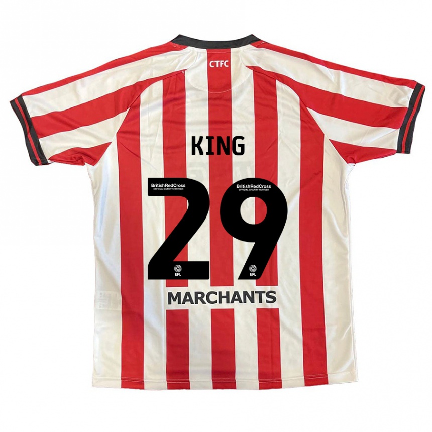 Niño Fútbol Camiseta Tom King #29 Rojo Blanco 1ª Equipación 2024/25