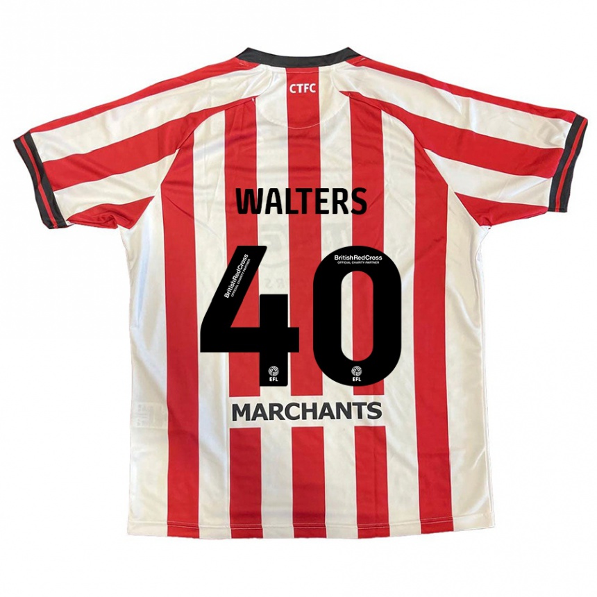 Niño Fútbol Camiseta Cameron Walters #40 Rojo Blanco 1ª Equipación 2024/25