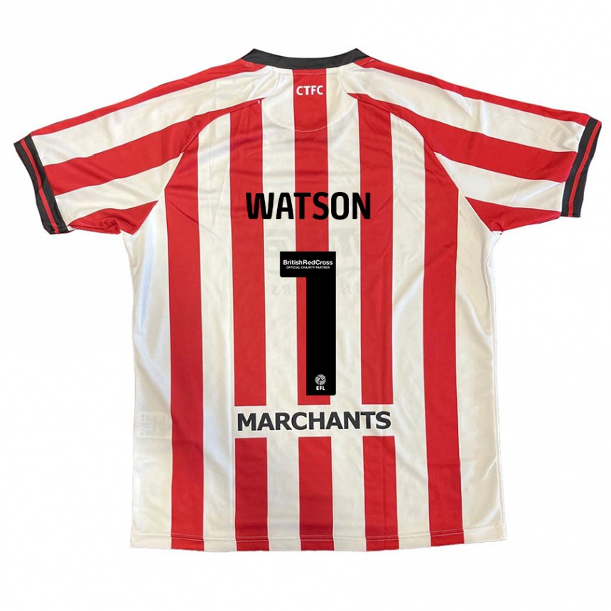 Niño Fútbol Camiseta Aimee Watson #1 Rojo Blanco 1ª Equipación 2024/25