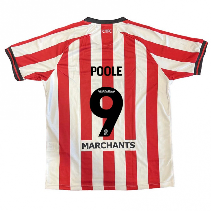 Niño Fútbol Camiseta Phoebie Poole #9 Rojo Blanco 1ª Equipación 2024/25