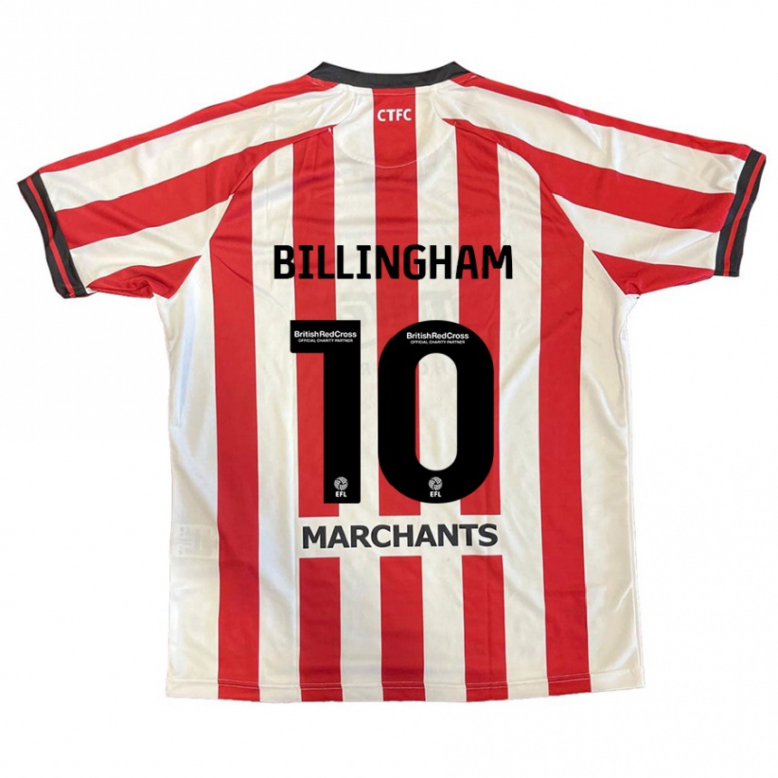 Niño Fútbol Camiseta Lily Billingham #10 Rojo Blanco 1ª Equipación 2024/25