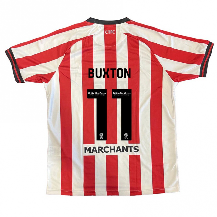 Niño Fútbol Camiseta Charlotte Buxton #11 Rojo Blanco 1ª Equipación 2024/25