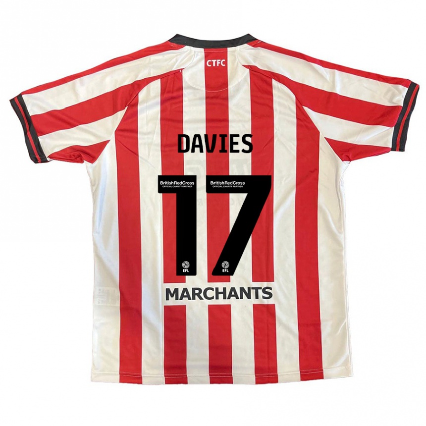 Niño Fútbol Camiseta Annabel Davies #17 Rojo Blanco 1ª Equipación 2024/25