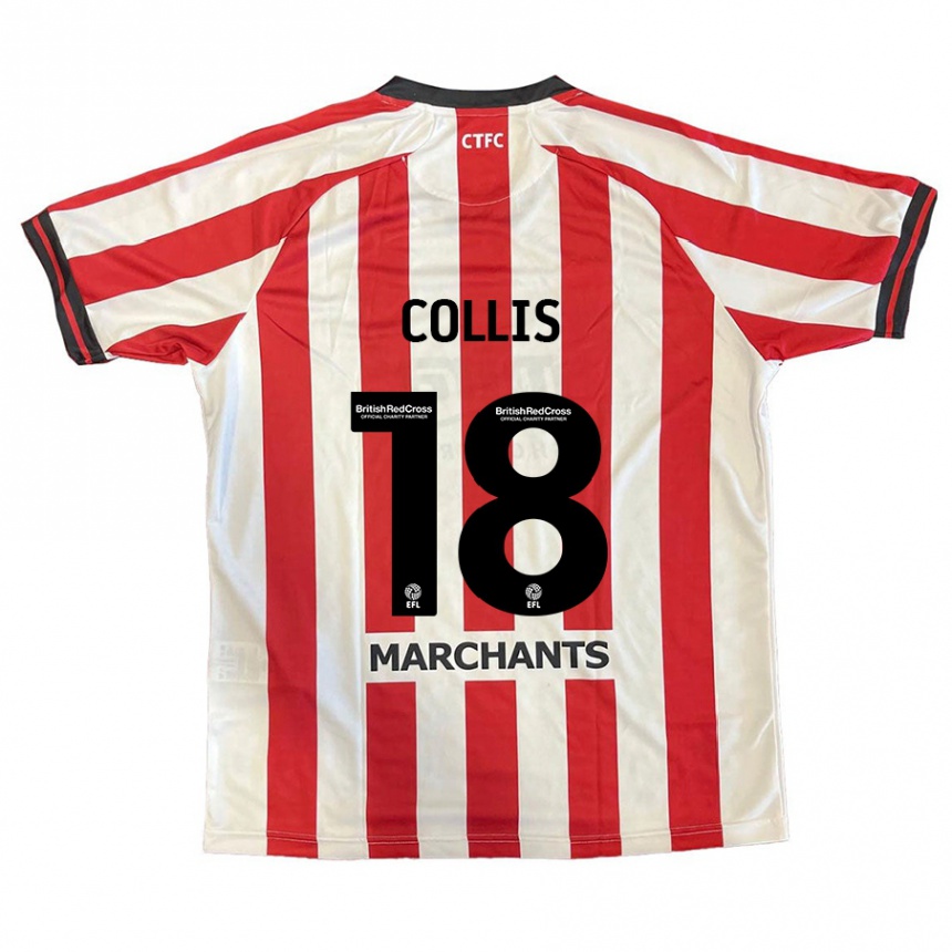 Niño Fútbol Camiseta Maisy Collis #18 Rojo Blanco 1ª Equipación 2024/25