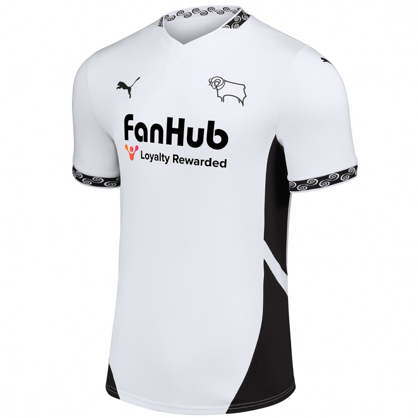 Niño Fútbol Camiseta Alex Stepien-Iwumene #0 Blanco Negro 1ª Equipación 2024/25