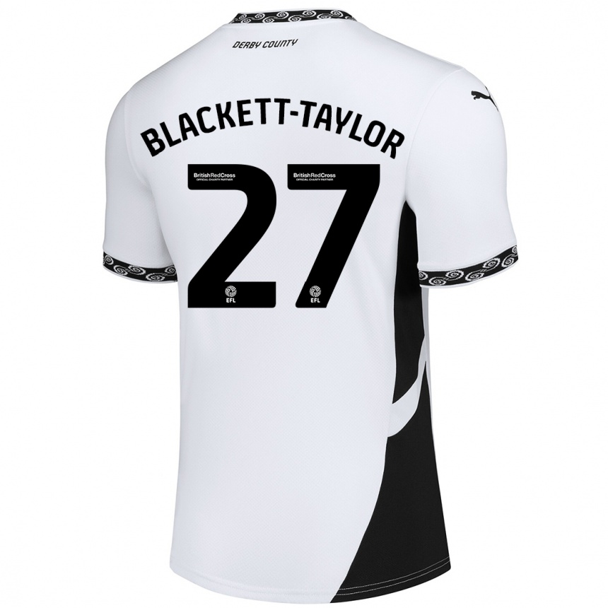 Niño Fútbol Camiseta Corey Blackett-Taylor #27 Blanco Negro 1ª Equipación 2024/25