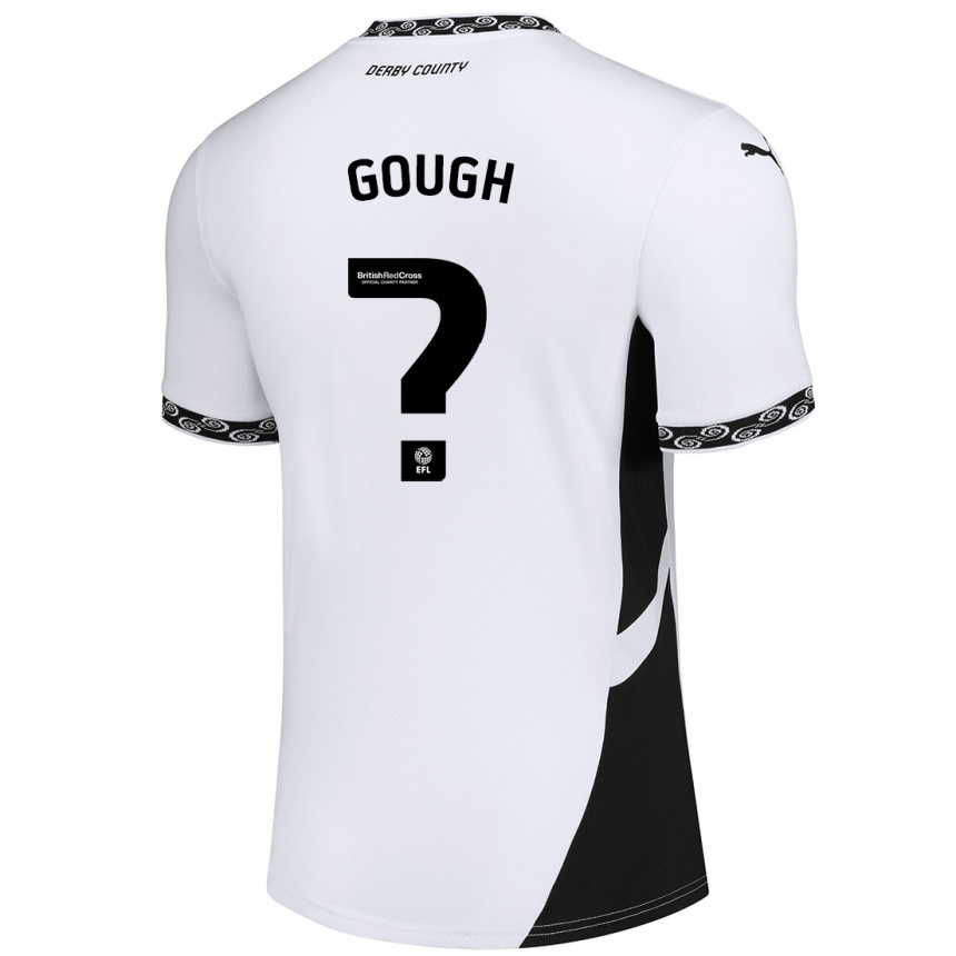 Niño Fútbol Camiseta Billy Gough #0 Blanco Negro 1ª Equipación 2024/25