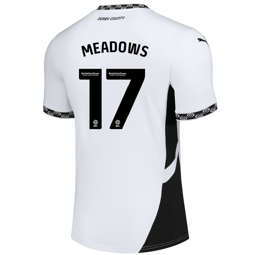 Niño Fútbol Camiseta Helena Meadows #17 Blanco Negro 1ª Equipación 2024/25