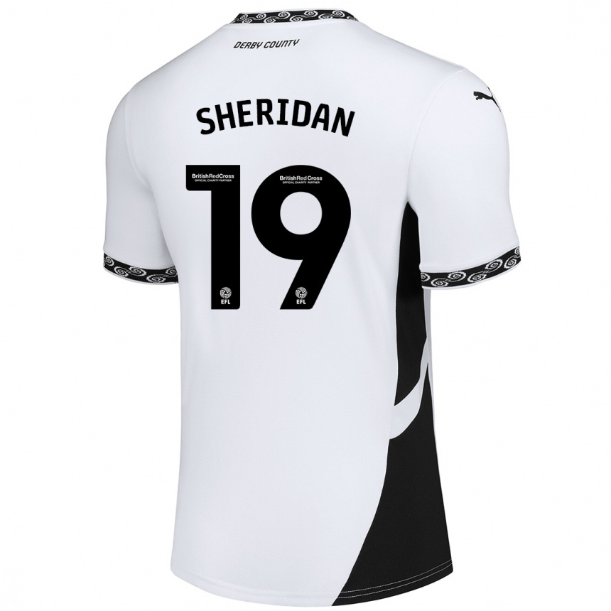 Niño Fútbol Camiseta Isabel Sheridan #19 Blanco Negro 1ª Equipación 2024/25