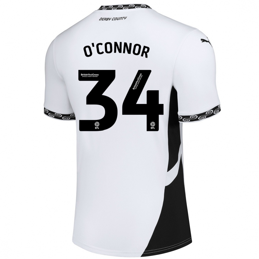 Niño Fútbol Camiseta Dolcie O'connor #34 Blanco Negro 1ª Equipación 2024/25