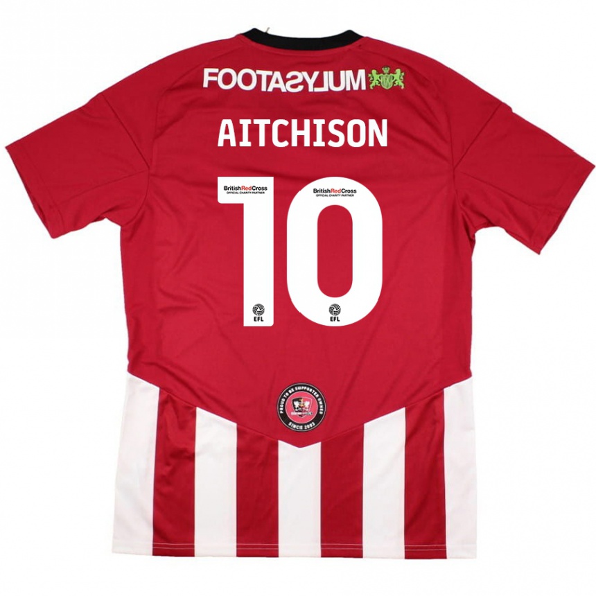 Niño Fútbol Camiseta Jack Aitchison #10 Rojo Blanco 1ª Equipación 2024/25