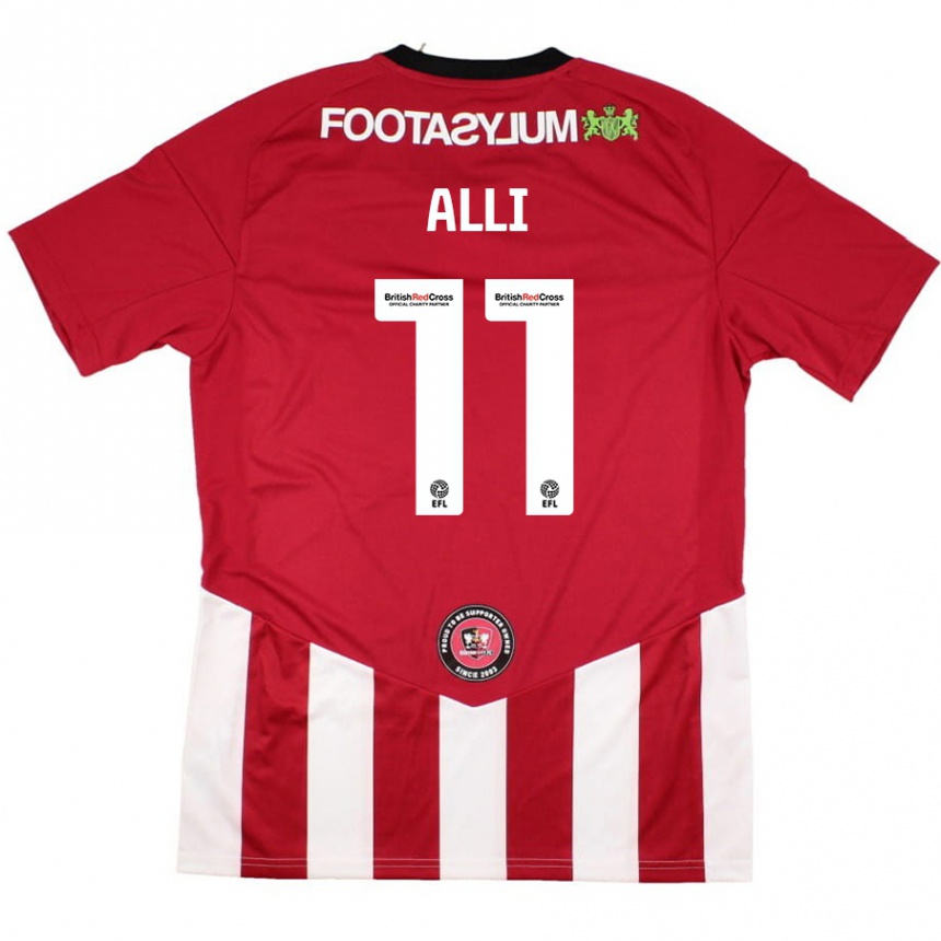 Niño Fútbol Camiseta Millenic Alli #11 Rojo Blanco 1ª Equipación 2024/25