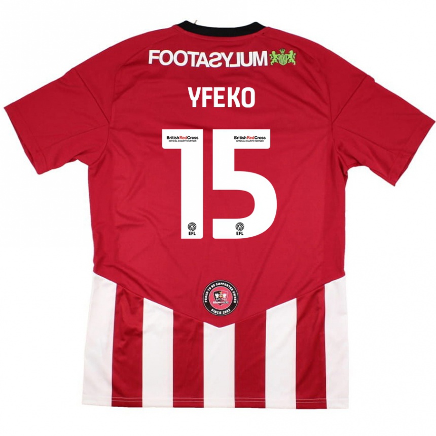 Niño Fútbol Camiseta Johnly Yfeko #15 Rojo Blanco 1ª Equipación 2024/25