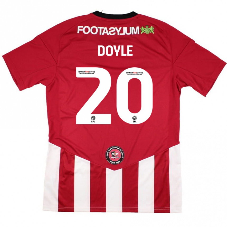 Niño Fútbol Camiseta Kamari Doyle #20 Rojo Blanco 1ª Equipación 2024/25