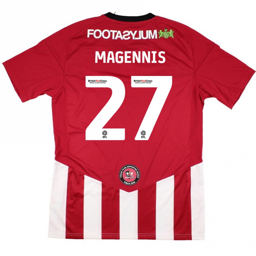 Niño Fútbol Camiseta Josh Magennis #27 Rojo Blanco 1ª Equipación 2024/25